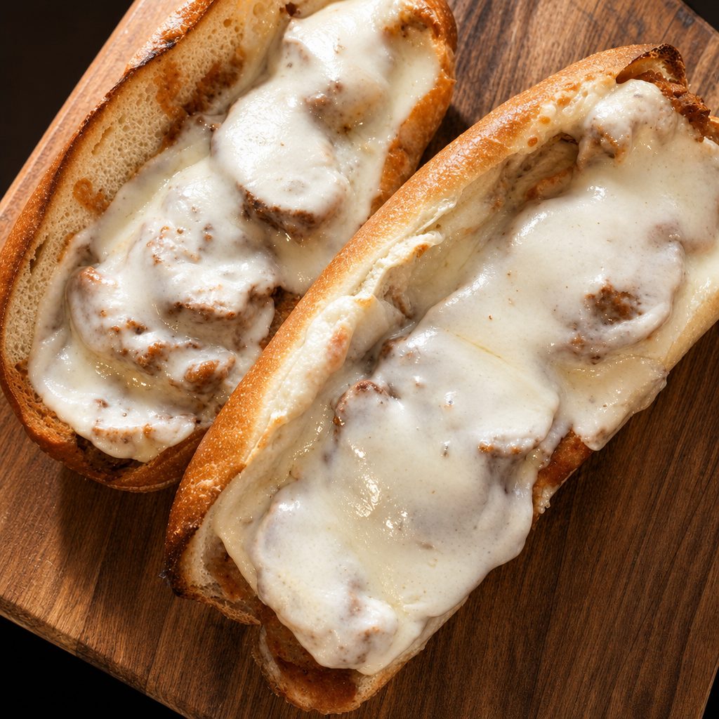 Meatball Parmigiana Sub.