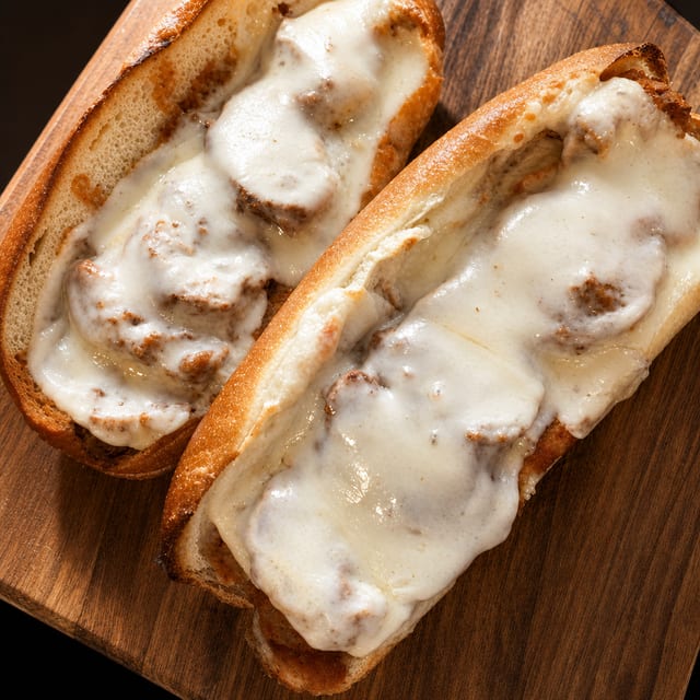 Meatball Parmigiana Sub.