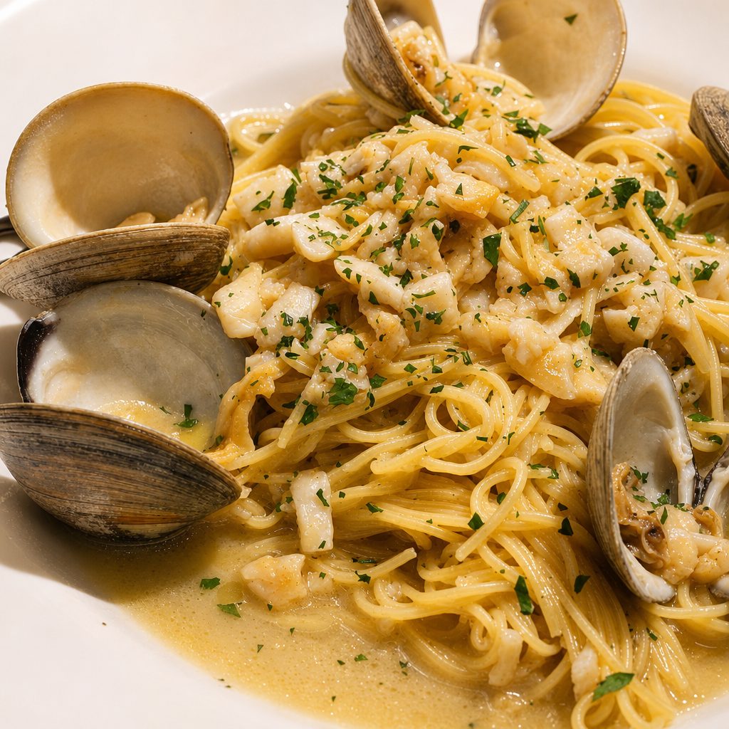 Red or White Clam Sauce Pasta.