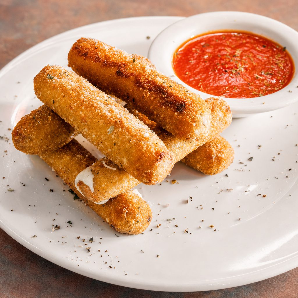 Homemade Mozzarella Sticks.